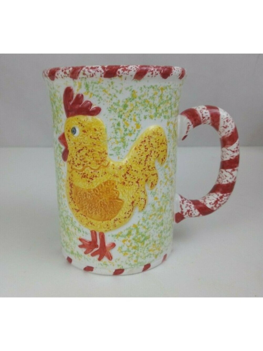 Vintage 2000 Lotus 3D Farm Animals Coffee Cup Mug Chicken Sheep
